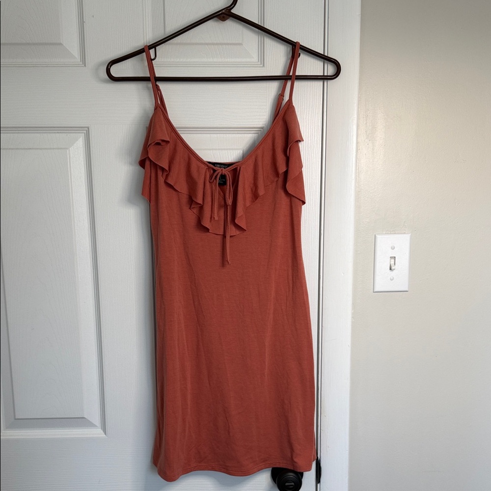 Forever 21 Rust Ruffled Mini Dress